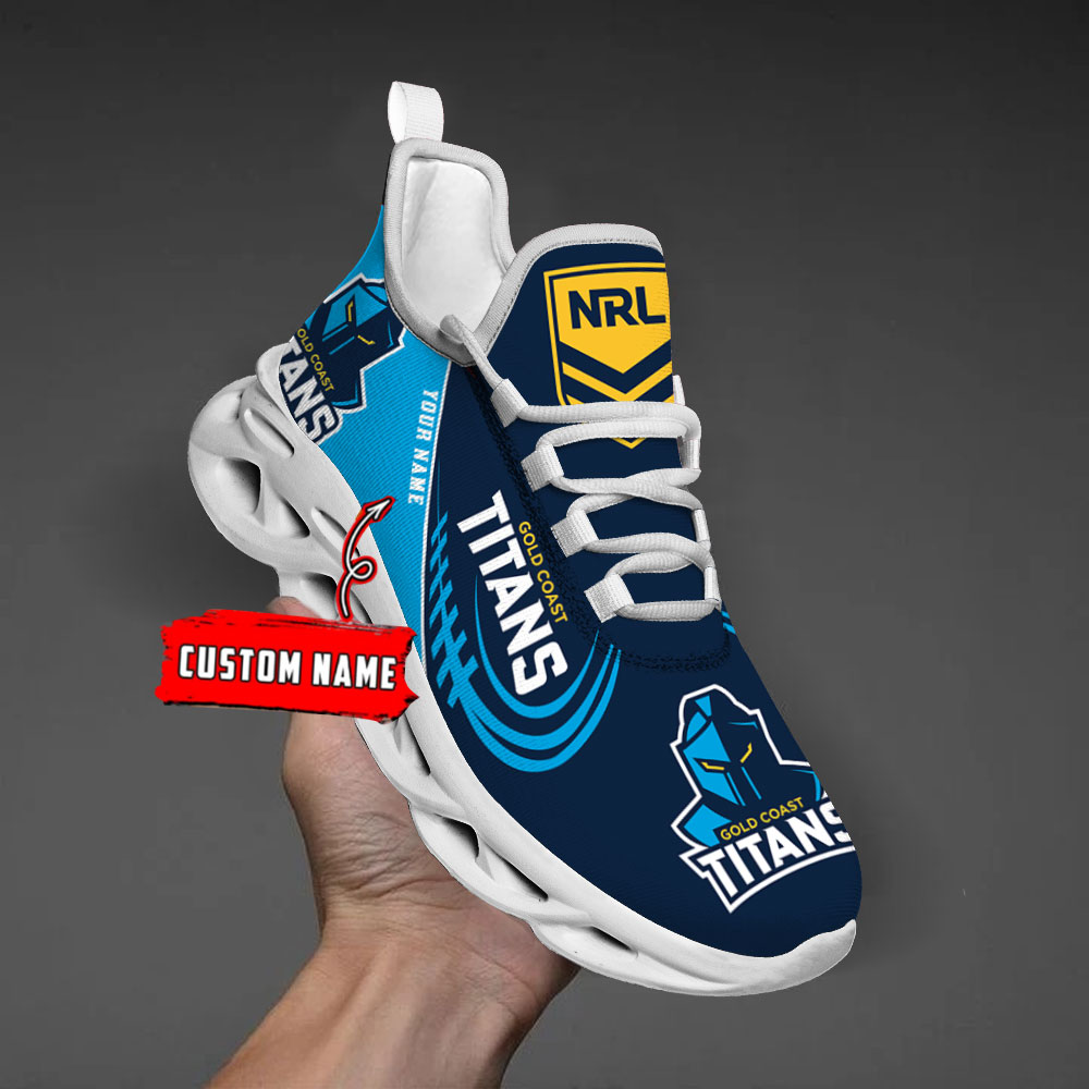 Custom Name  Brisbane Lions PERSONALIZED MAX SOUL SHOES  DS006