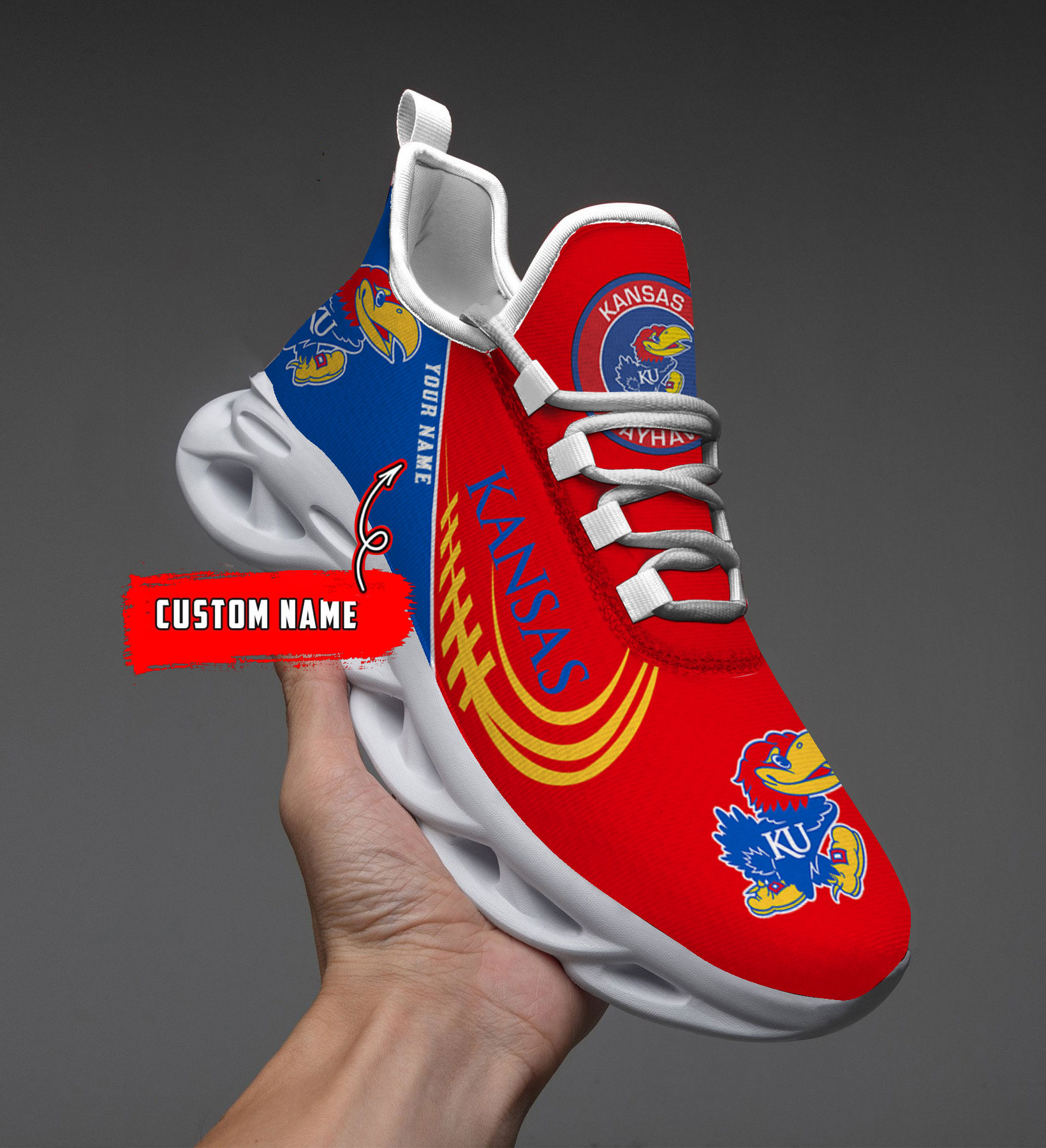 Custom Name  New England Patriots PERSONALIZED MAX SOUL SHOES DS004 Camo