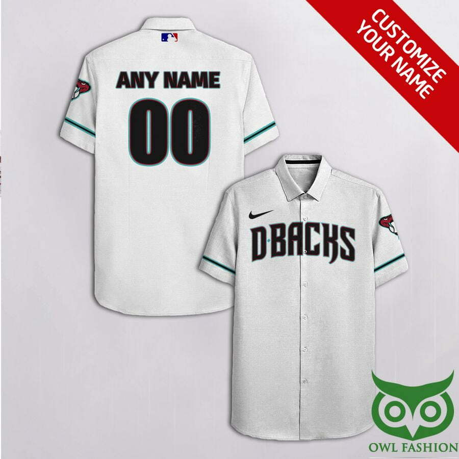 Custom Name Number Los Angeles Dodgers White Hawaiian Shirt