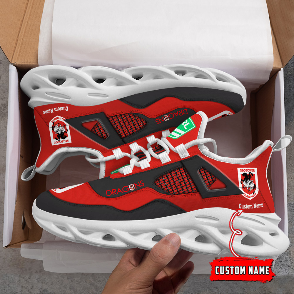 Custom Name  Canterbury Bankstown Bulldogs NRL MAX SOUL SHOES  DS001