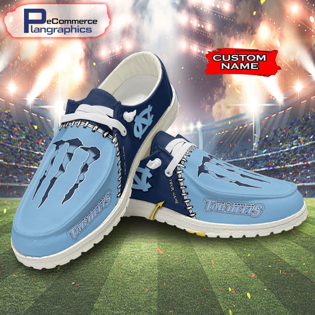 Custom Boise State Broncos Football Team And Monster Paws Hey Dude Shoes 
