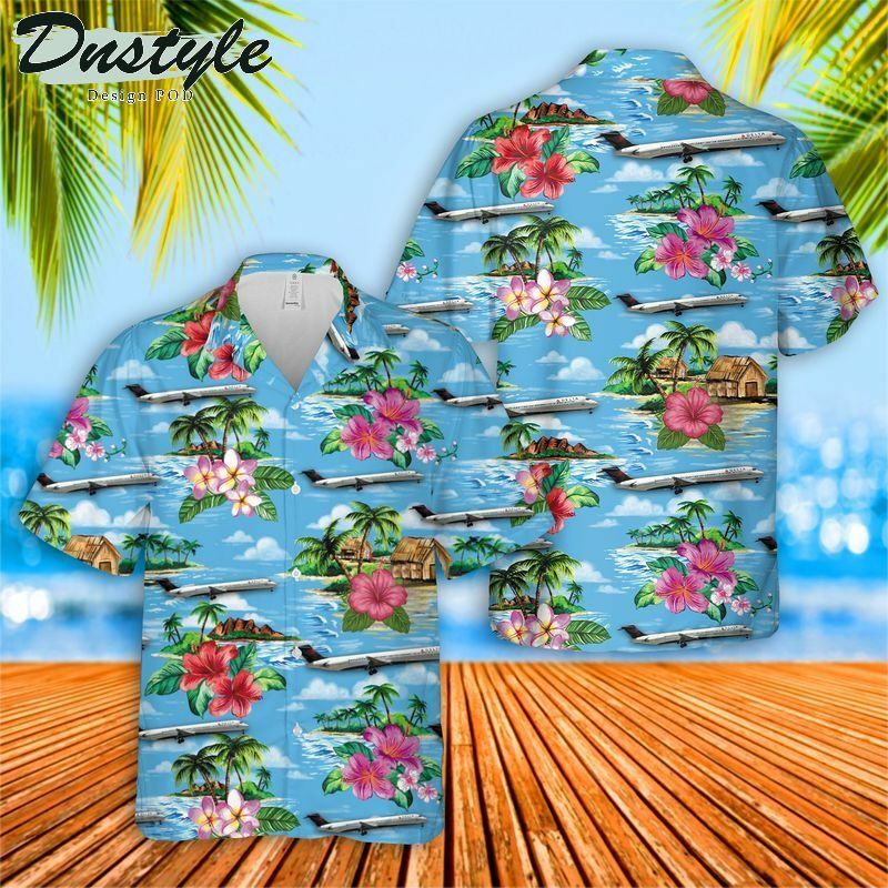 Frontier Airlines Airbus A320-214 Hawaiian Shirt