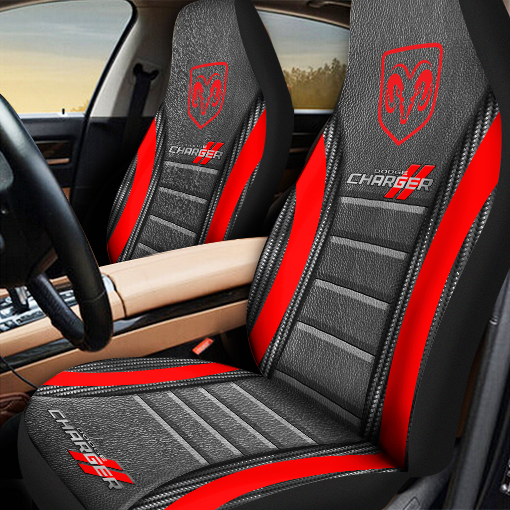 Volkswagen Beetle Car Seat Cover (Set Of 2) Ver 1 (Red)