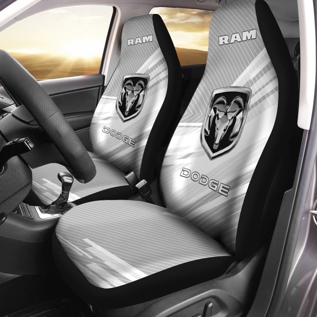 Chevrolet Silverado Tin-Nh Car Seat Cover (Set Of 2) Ver 3 (Grey)