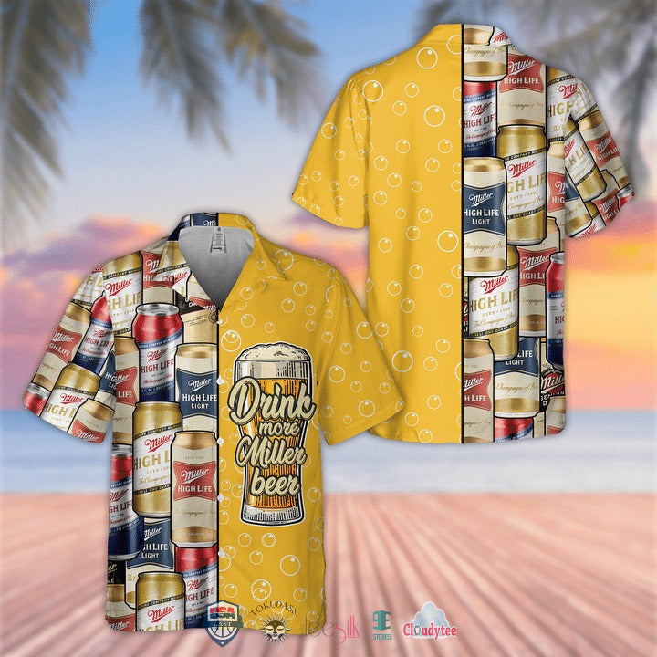 Cerveza Modelo Beer Yellow Black Tropical Vibe Hawaiian Shirt