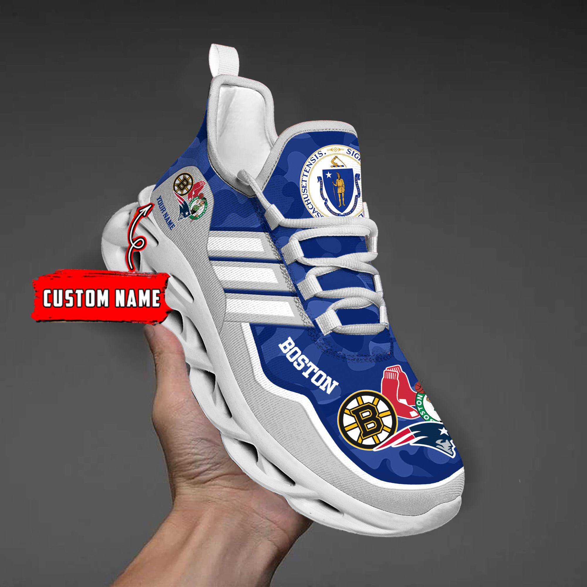 DS0011  Resolution Blue  Wisconsin Sports   Wisconsin Badgers, Green Bay Packers, Milwaukee Brewers, Milwaukee Bucks   Clunky Max Soul Shoes 