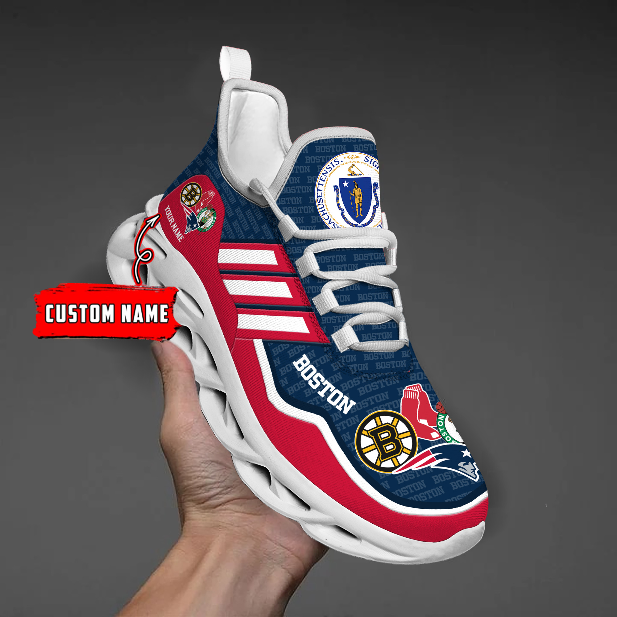 Custom Name   Toronto Blue Jays PERSONALIZED MAX SOUL SHOES  DS005