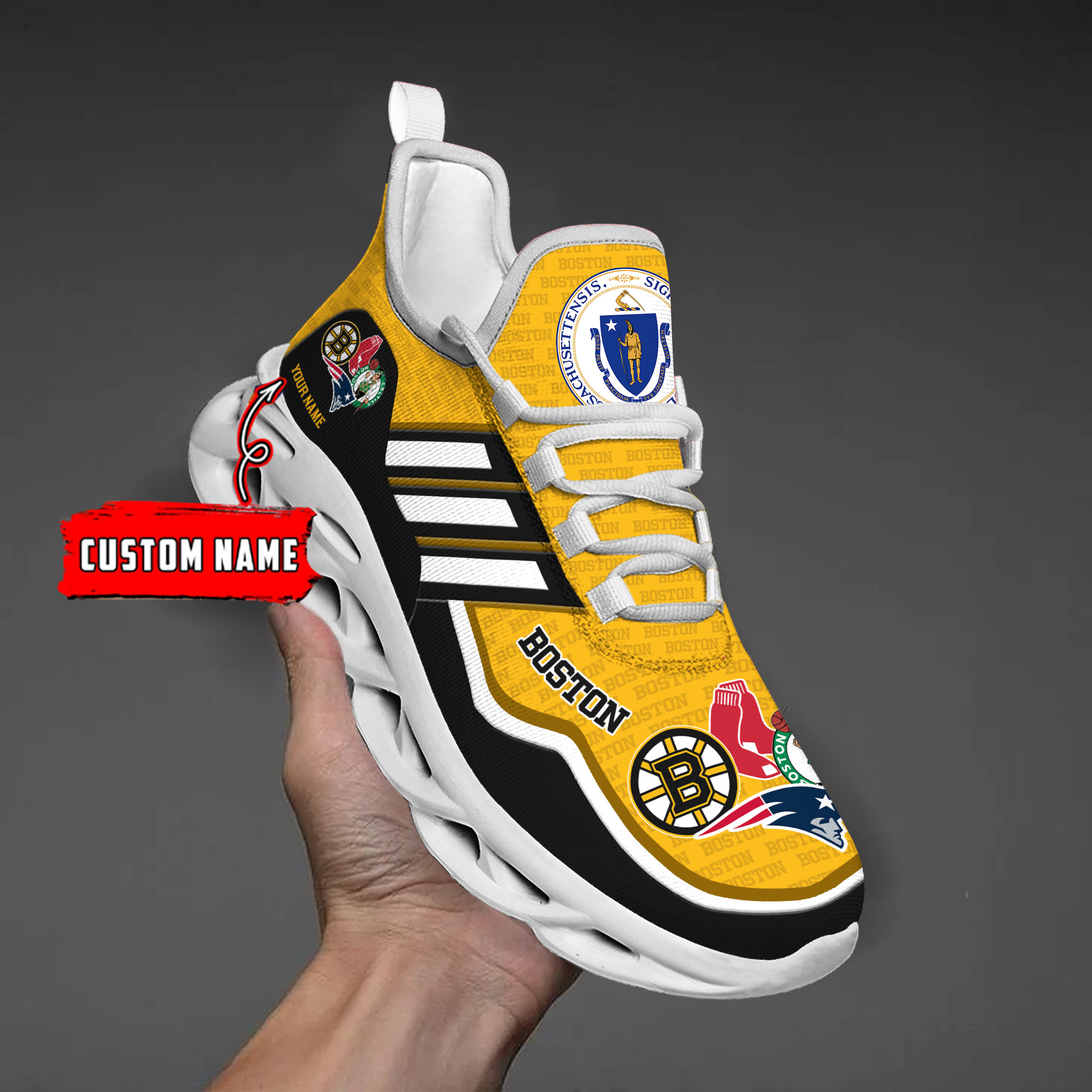 Custom Name   Oakland Athletics PERSONALIZED MAX SOUL SHOES  DS005