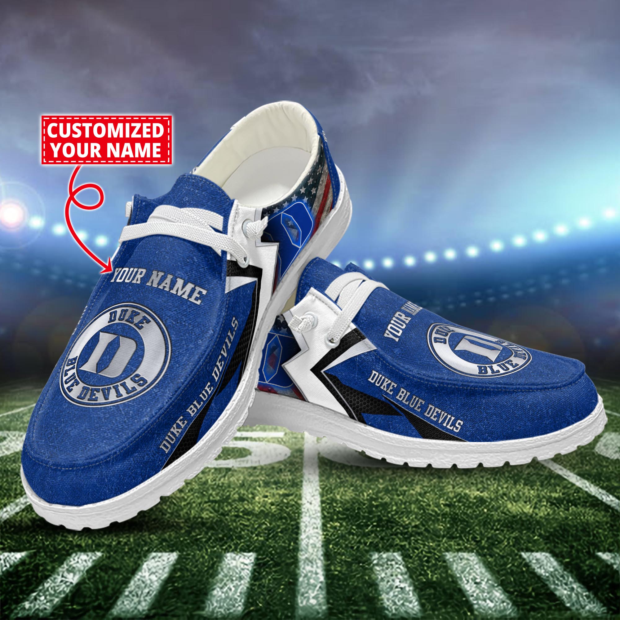 West Virginia Mountaineers Personalized Hey Dude Sports Shoes - Custom Name Design