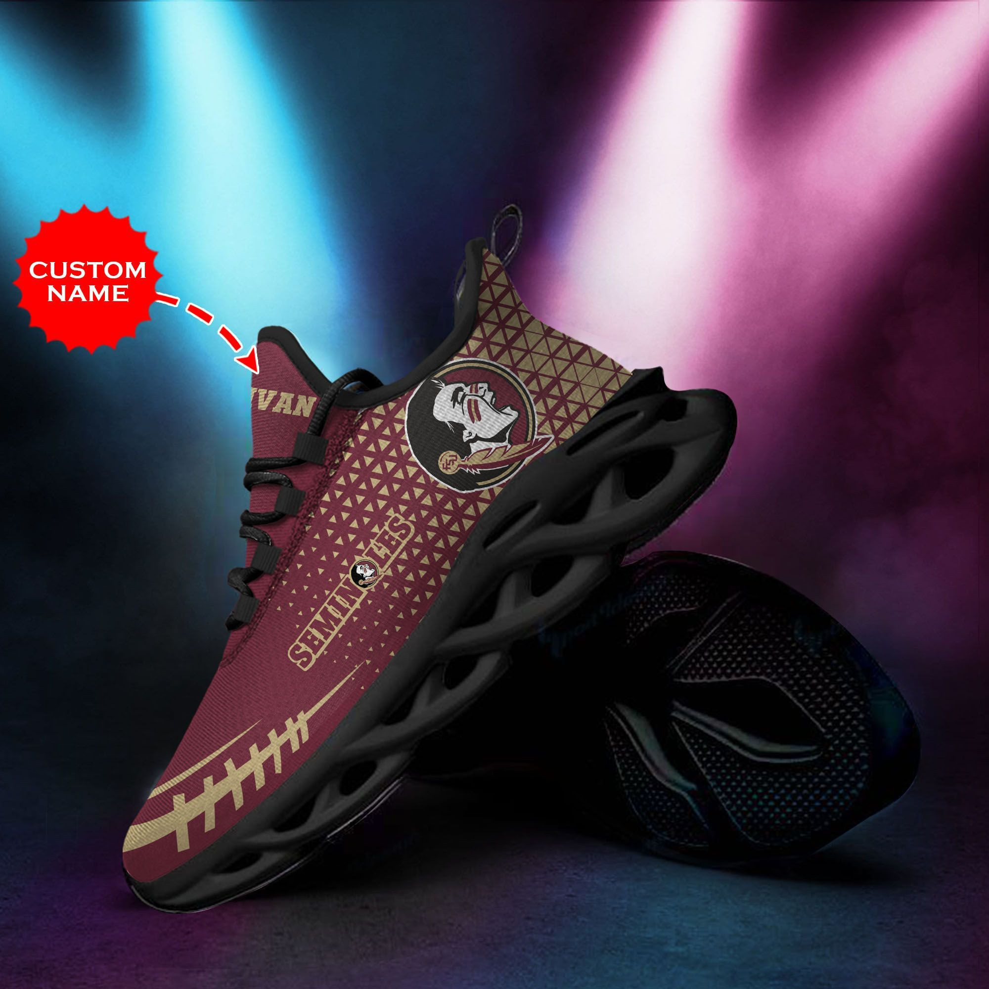 Oklahoma Sooners Custom Name Personalized Max Soul Sneakers Shoes