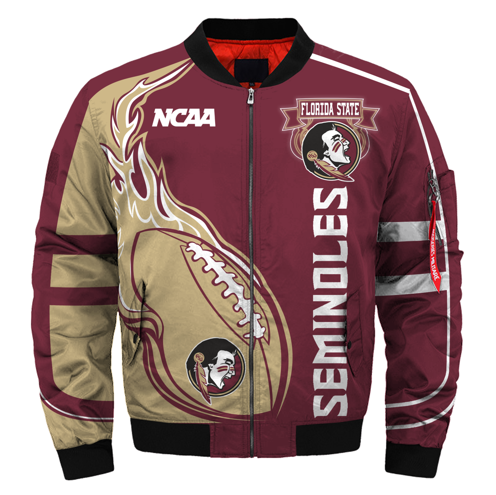Black Arizona Coyotes Jacket Print 3D