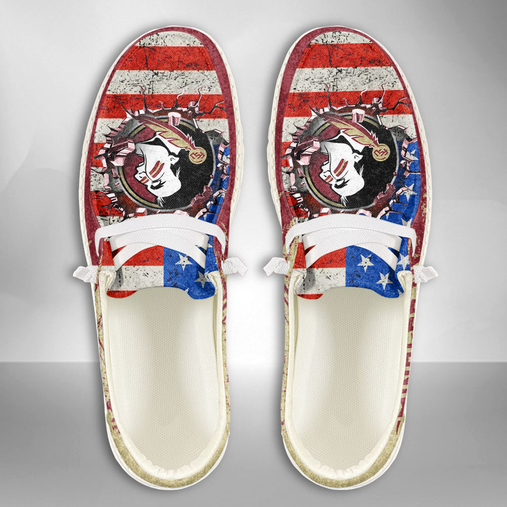 SMU Mustangs Personalized Hey Dude Sports Shoes - Custom Name Design