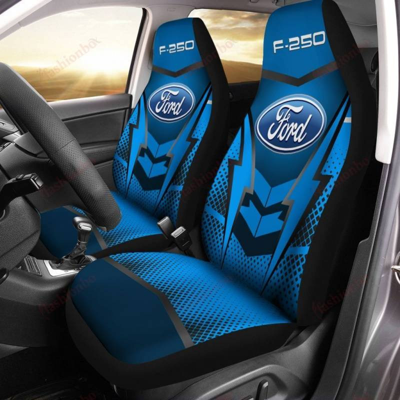Ford F250 NTA Car Seat Cover (Set of 2) Ver 1 (Black)