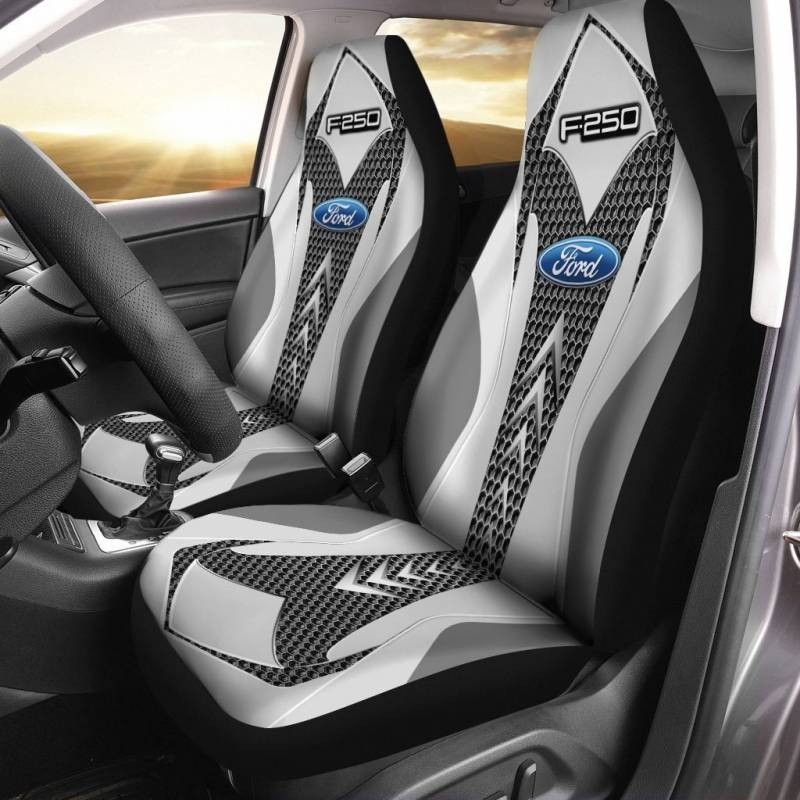 Ford F250- BDA Car Seat Cover (Set of 2) Ver1 (Grey)