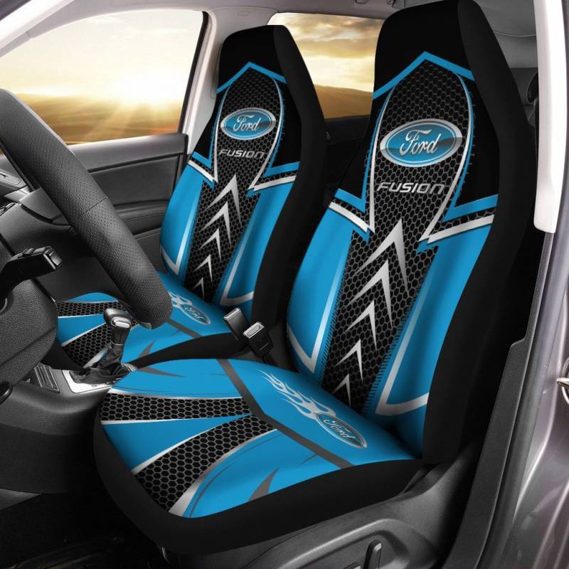 Ford Super Duty BDA Car Seat Cover (Set of 2) Ver 1 (Blue)