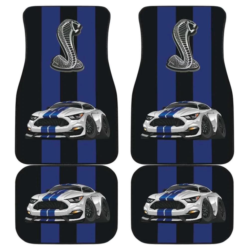 FORD MUSTANG COBRA MUSCLE CAR ART FLOOR MATS SET OF 4 160830