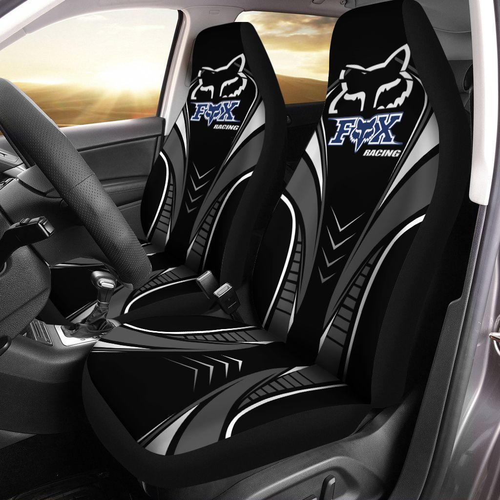 FOX racing TIN  Car Seat Cover (Set of 2) Ver 3 (Orange)