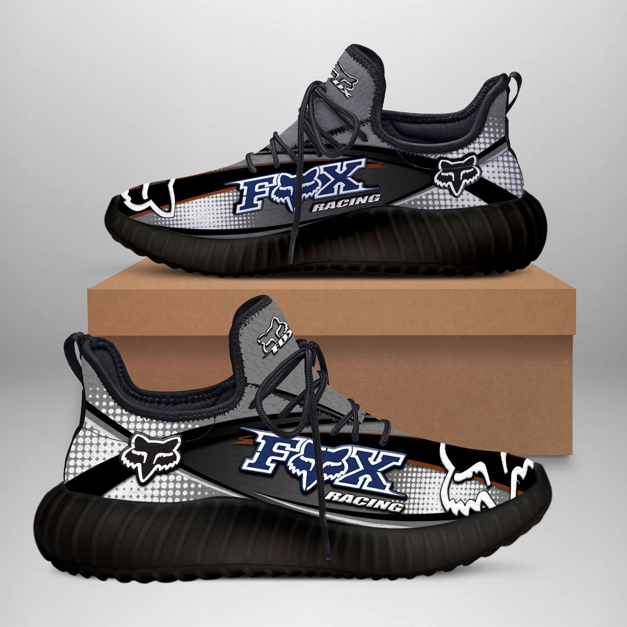 3D Printed Fox Racing NCT-HA Sneakers Ver 4 For Men & Women (Yellow)