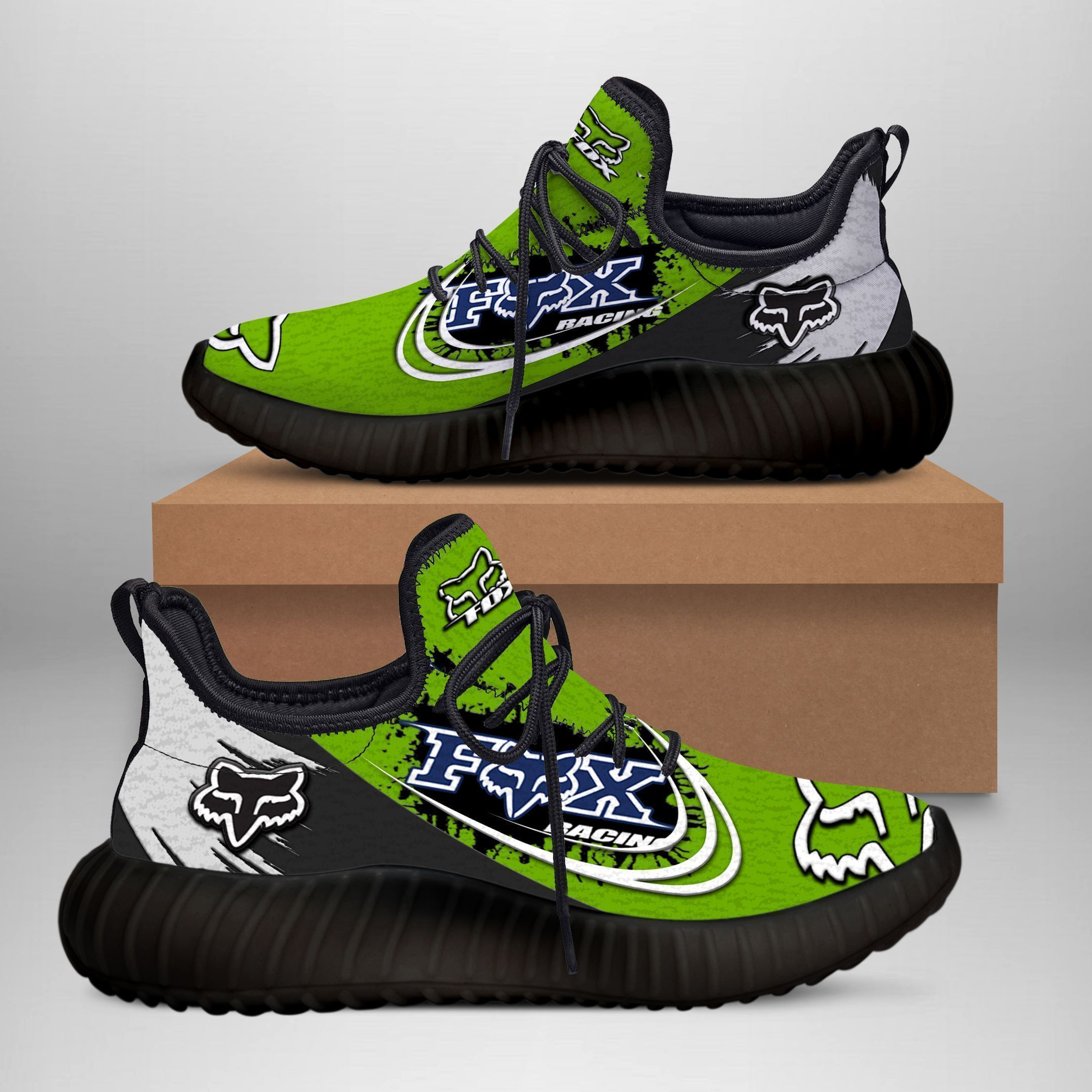 3D Printed Fox Racing  Sneakers Ver 3 For Men & Women (Pink)