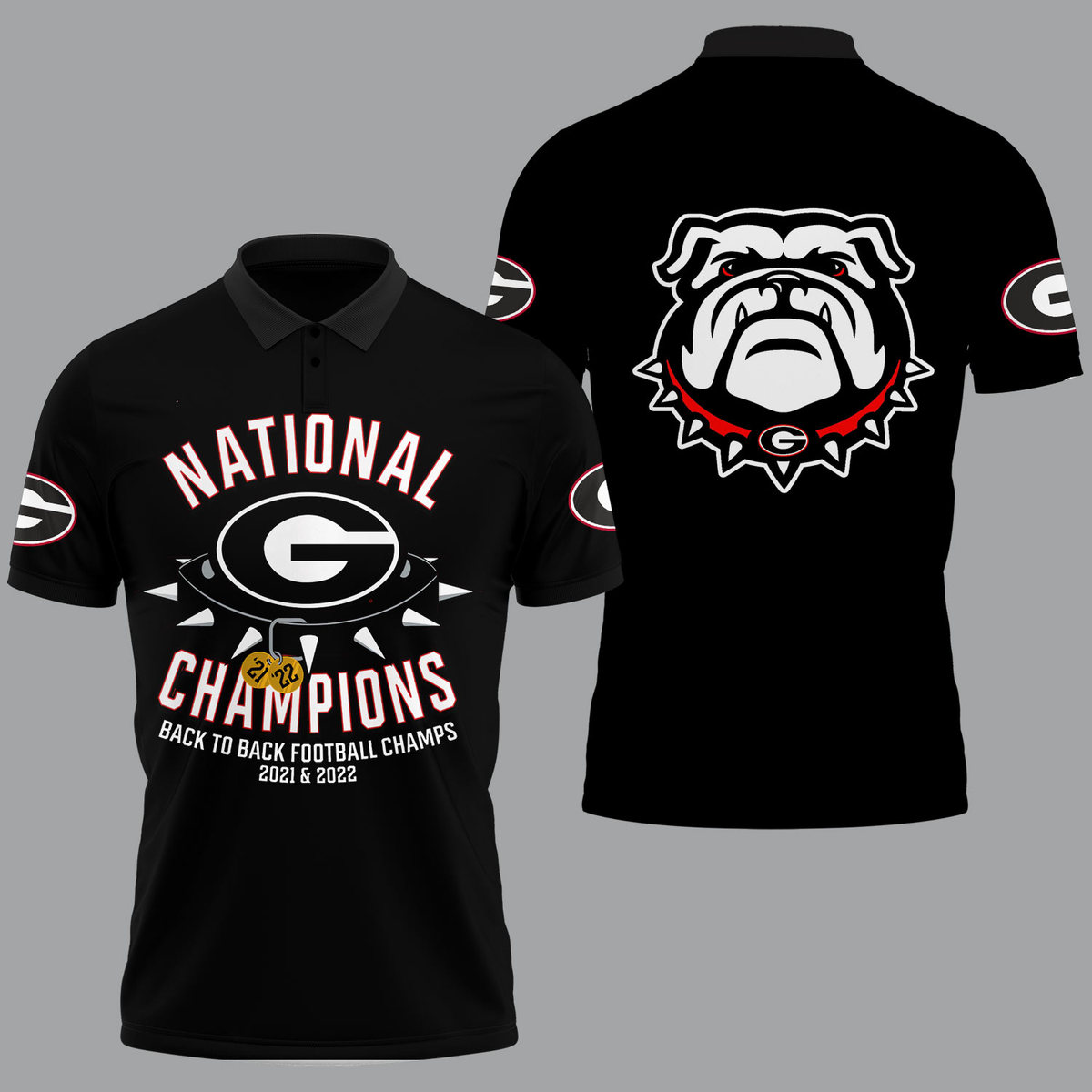 Georgia Bulldogs 2022 National Champions Red Shirts - v10