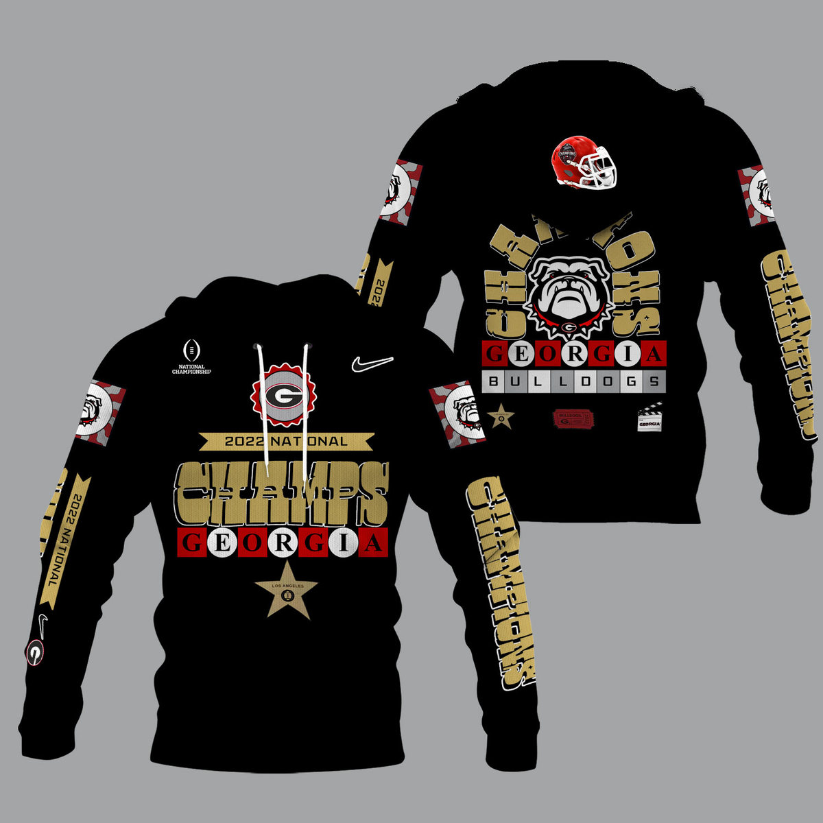 Georgia Bulldogs 2022 National Champions Red Shirts - v7