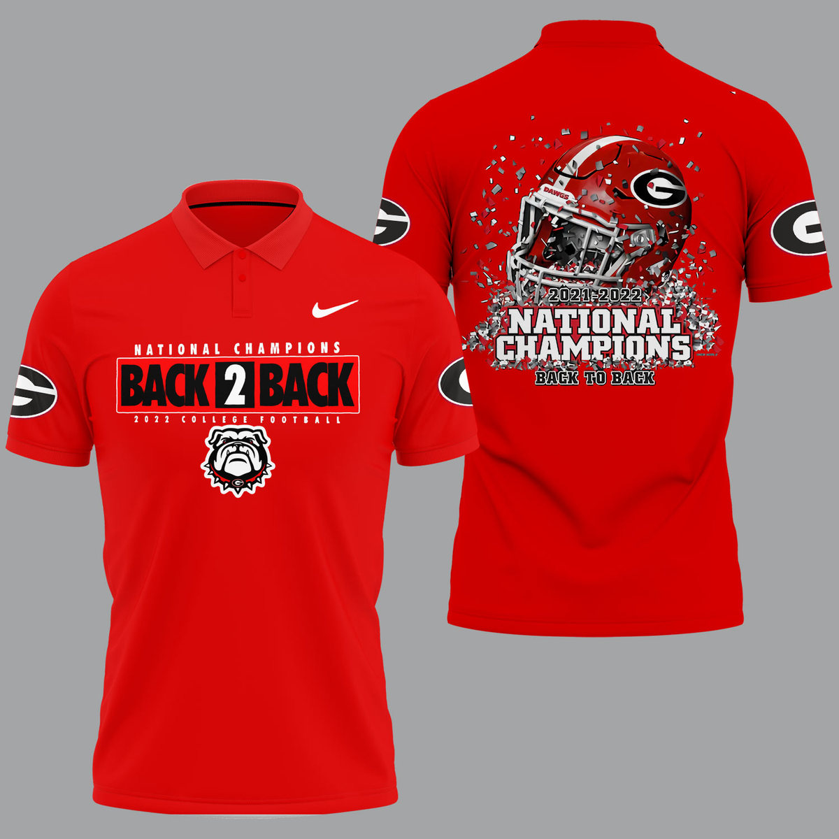 Georgia Bulldogs 2022 National Champions Red Shirts