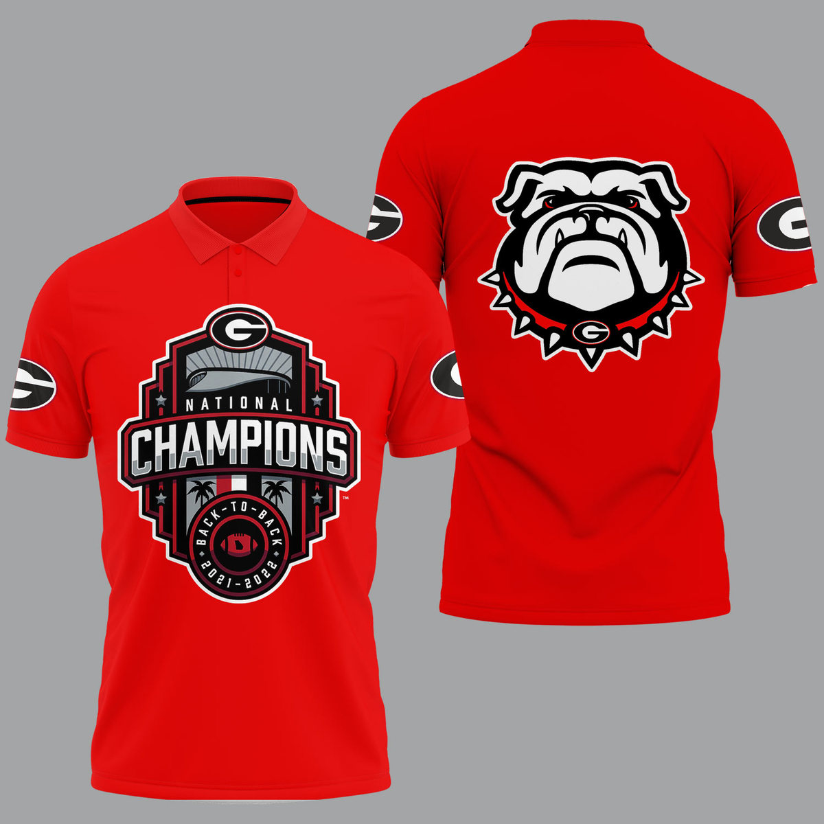 Georgia Bulldogs 2022 National Champions White Shirts - v8