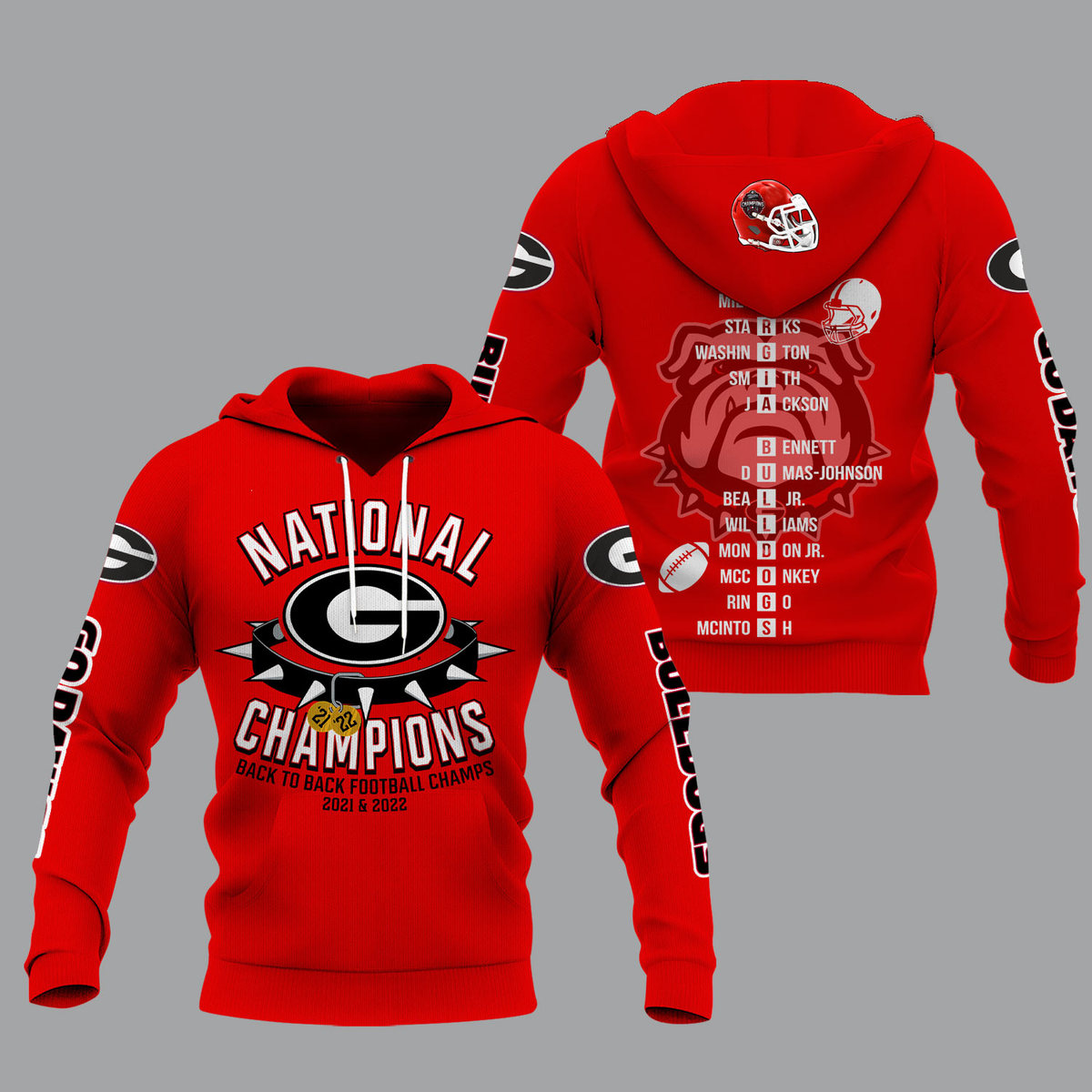 Georgia Bulldogs 2022 National Champions Black Shirts - v8