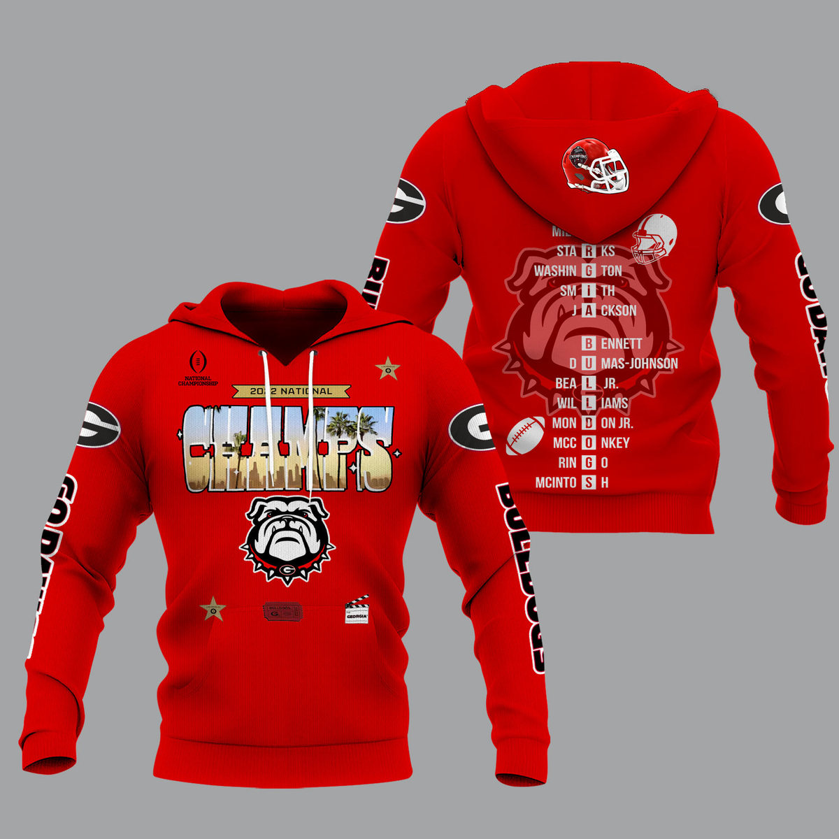 Georgia Bulldogs 2022 National Champions Black Shirts - v8