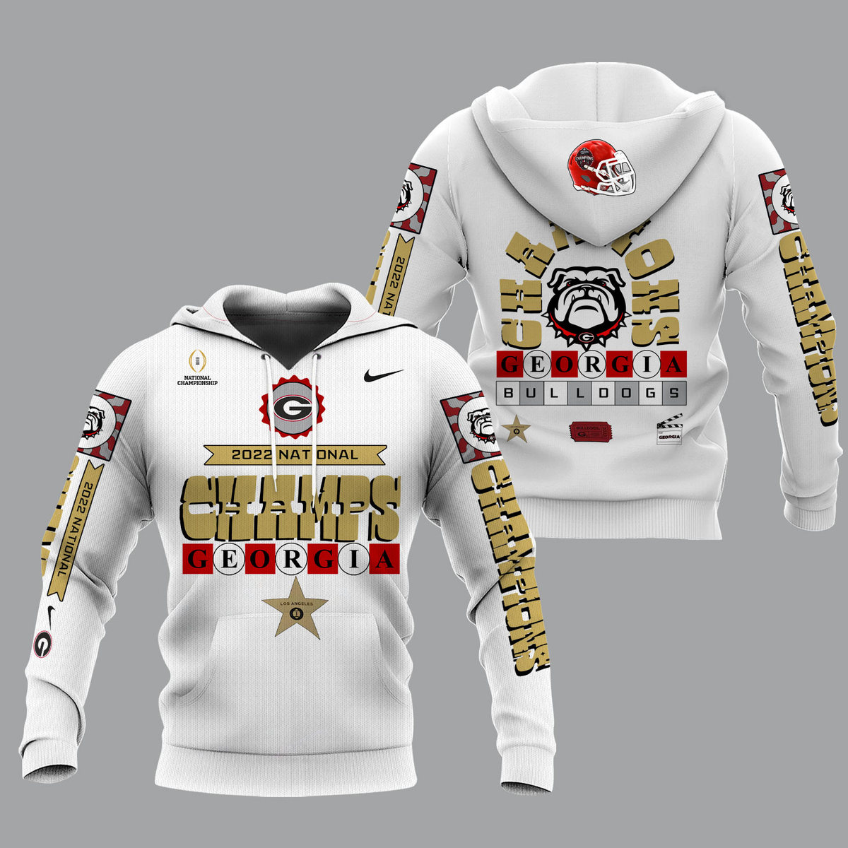 Georgia Bulldogs 2022 National Champions Red Shirts - v7
