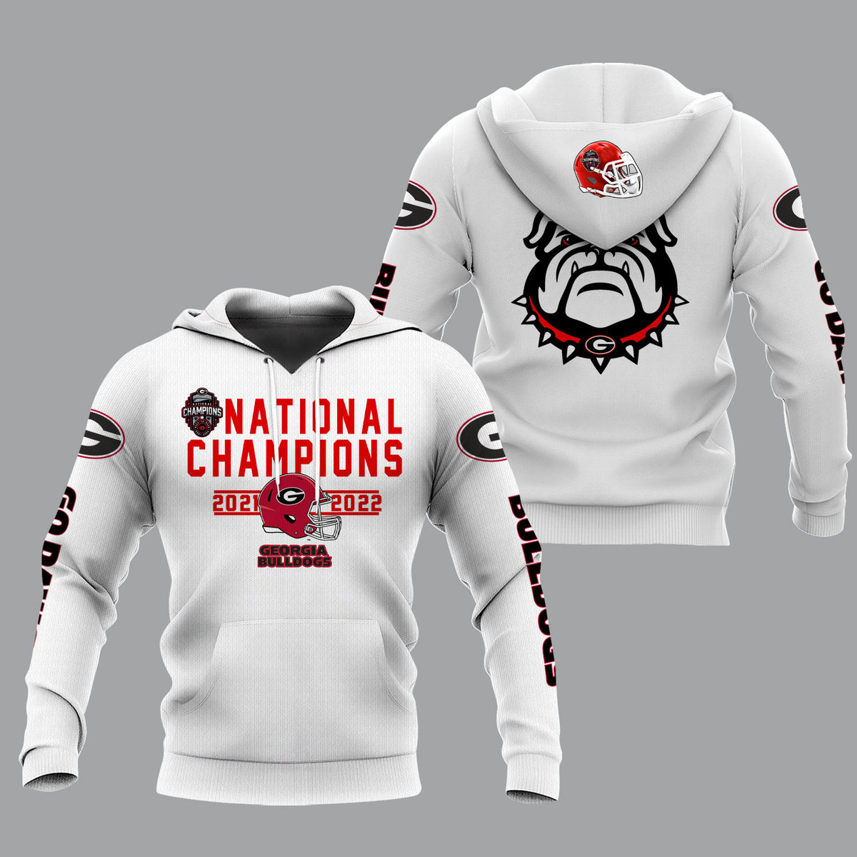 Georgia Bulldogs 2022 National Champions Red Polo Shirt -v16