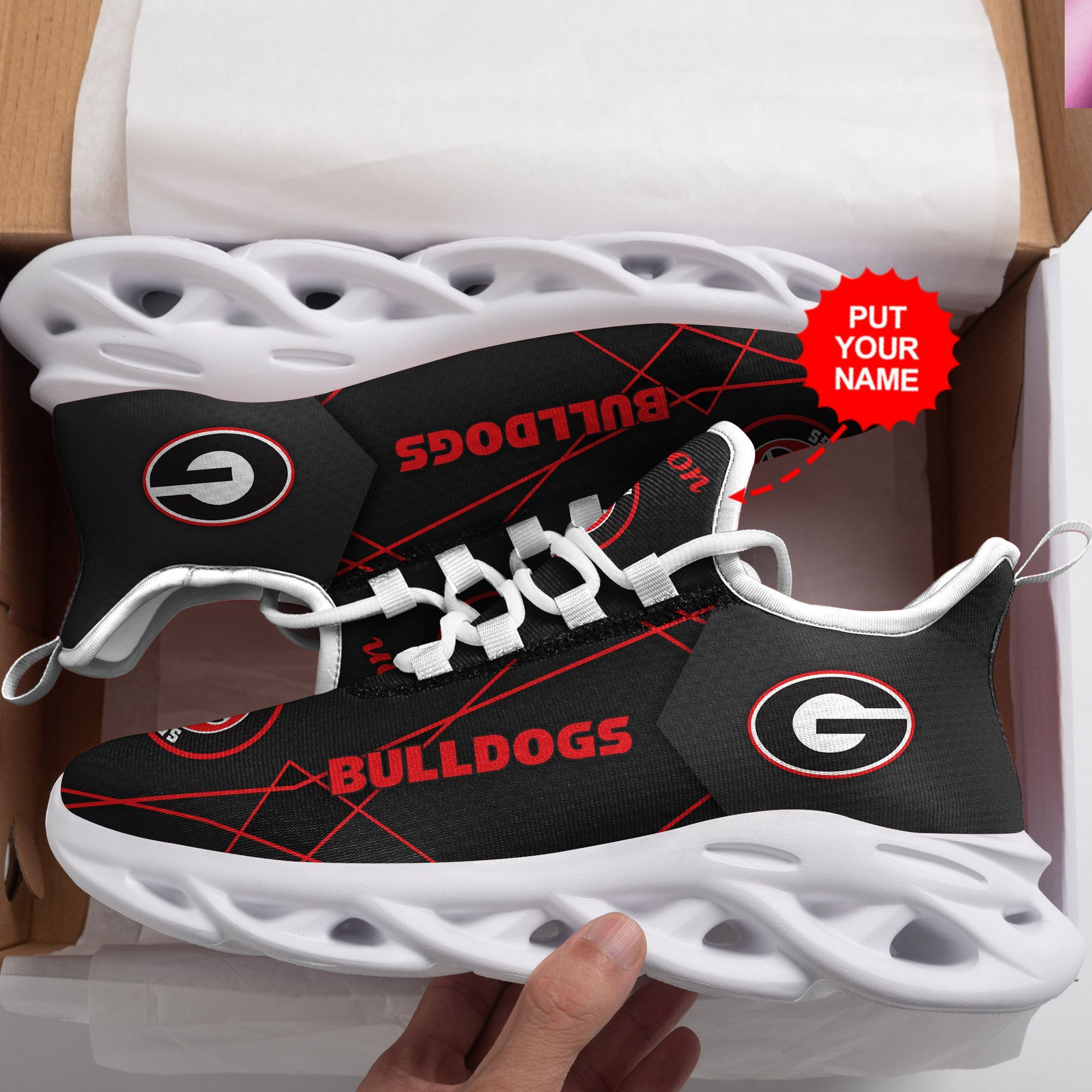 Cincinnati Bengals Custom Name Personalized Max Soul Sneakers Shoes