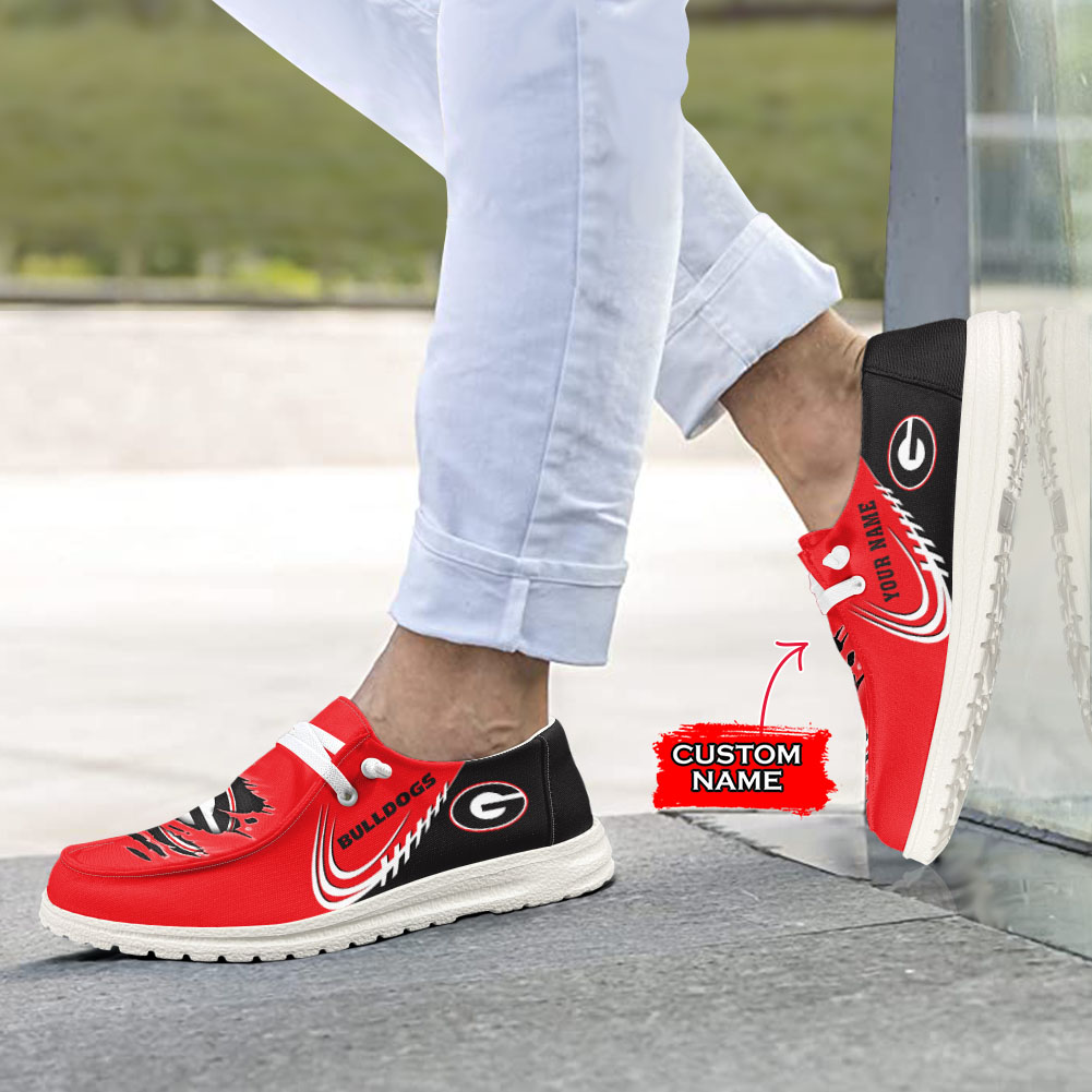 New England Patriots Personalized Hey Dude Sports Shoes - Custom Name Design