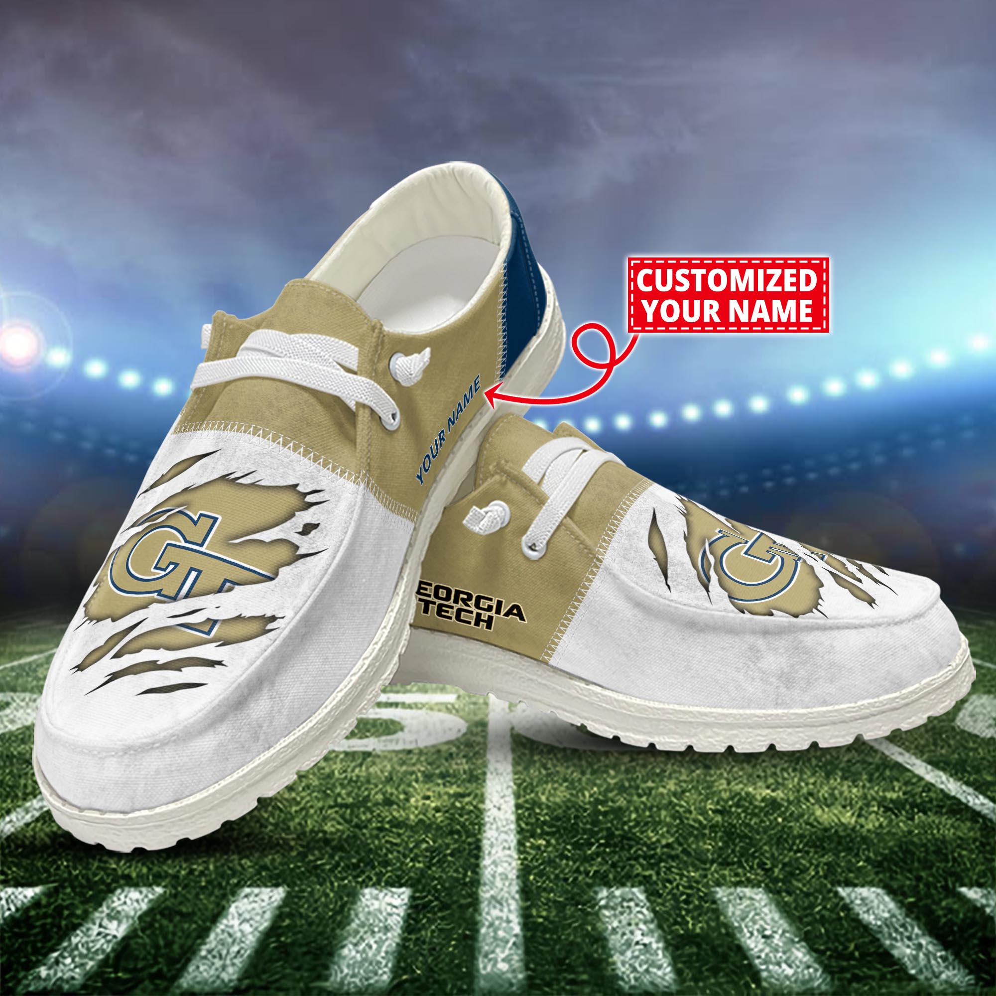 BYU Cougars Personalized Hey Dude Sports Shoes - Custom Name Design