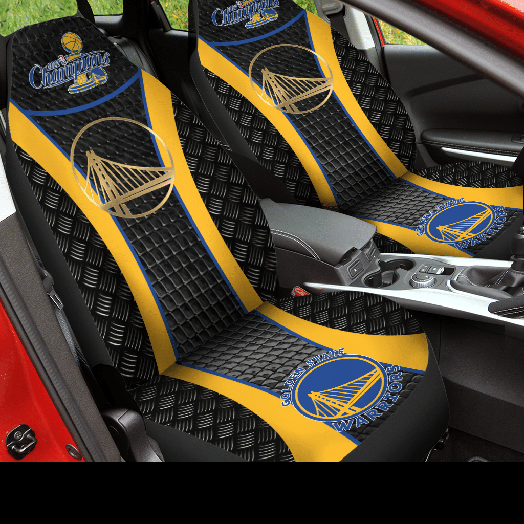 Golden State Warriors CHAMPIONS 2021-22 Car Seat Covers (SET OF 2) - v7