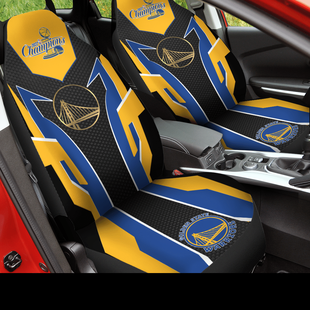Golden State Warriors CHAMPIONS 2021-22 Car Seat Covers (SET OF 2) - v10