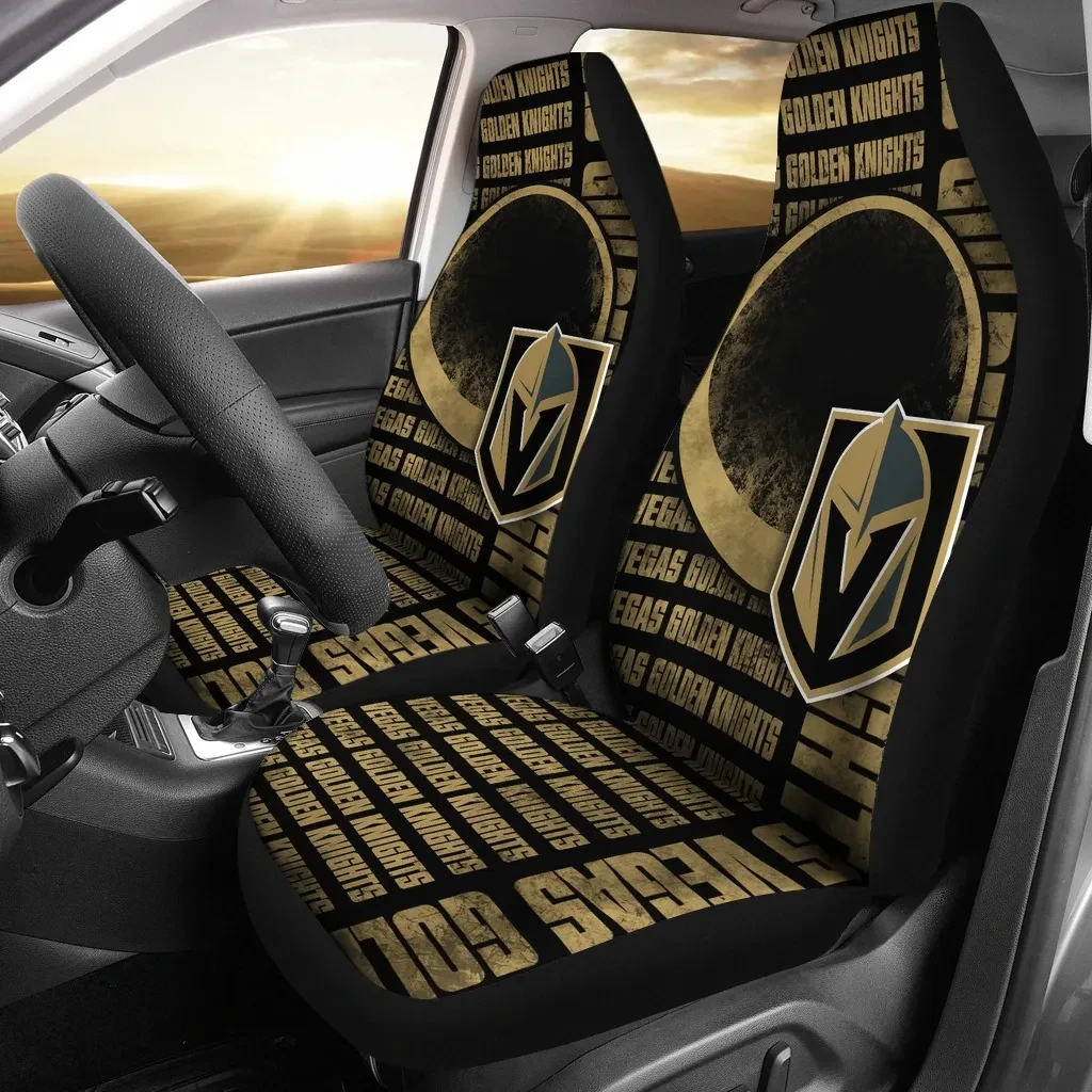 Colorful Pride Flag Vegas Golden Knights Car Seat Covers