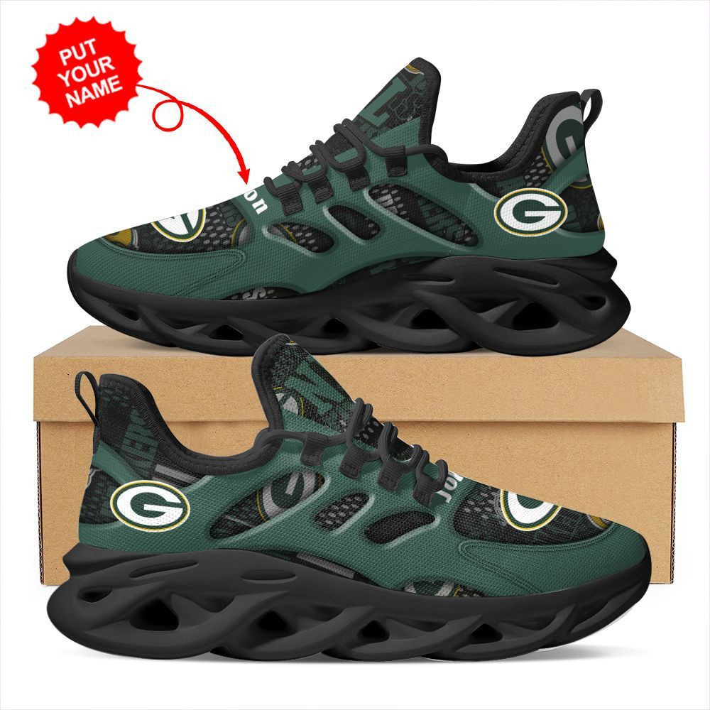 Green Bay Packers Custom Name Personalized Max Soul Sneakers Running Sports Shoes 