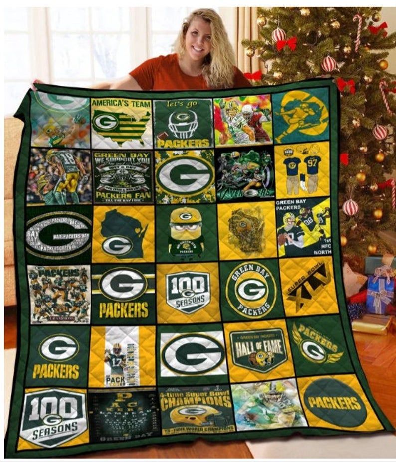 Green Bay Packers 100 Years Thank You For Memories 100 Cotton Fabric Ds0 07338 Fleece Quilt Blanket Personalized Home Decor