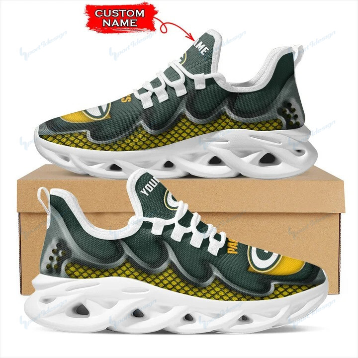 Green Bay Packers Personalized Running Sneakers Bg396 