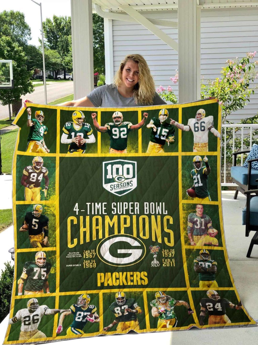 Green Bay Packers – Personalized Name Quilt Blanket