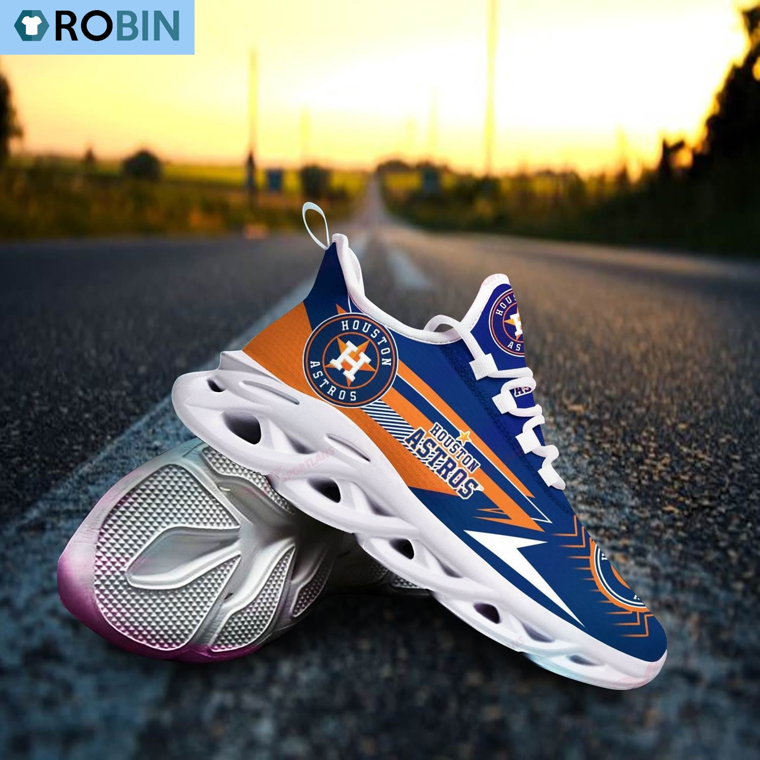 Texas Longhorns Max Soul Clunky, Black And White Running Shoes  