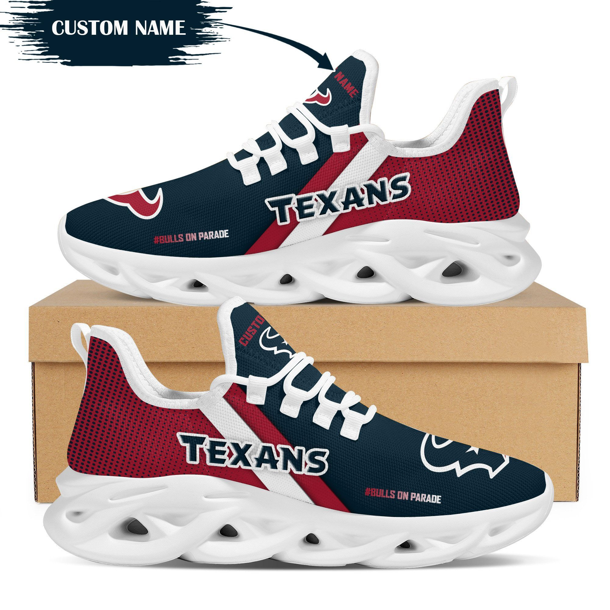 Houston Texans Custom Personalized Max Soul Sneakers Shoes 