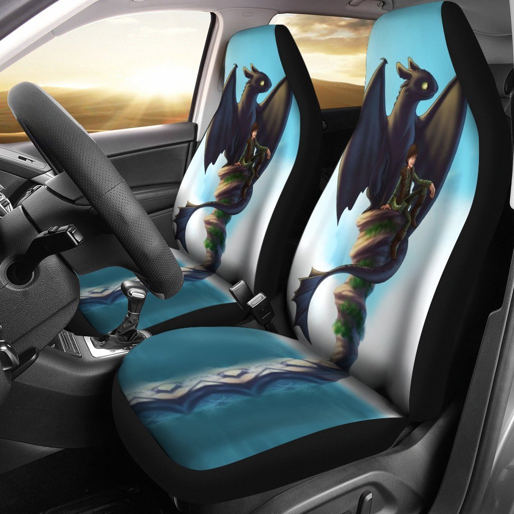 Cartoon Sleeping Beauty Villains Maleficent Car Seat Cover ( Set of 2)