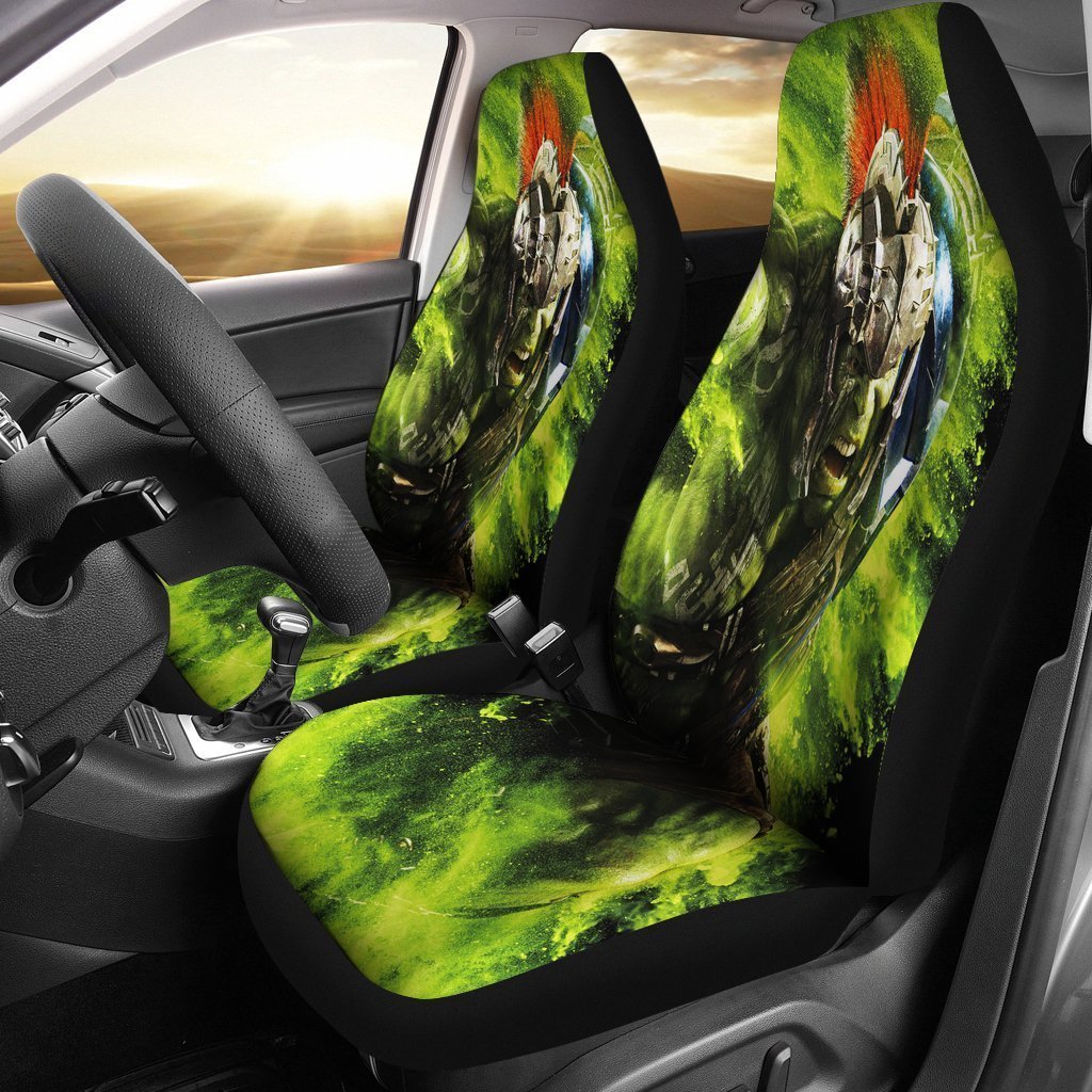 Crash Test Dummies Cartoon Car Seat Cover ( Set of 2)