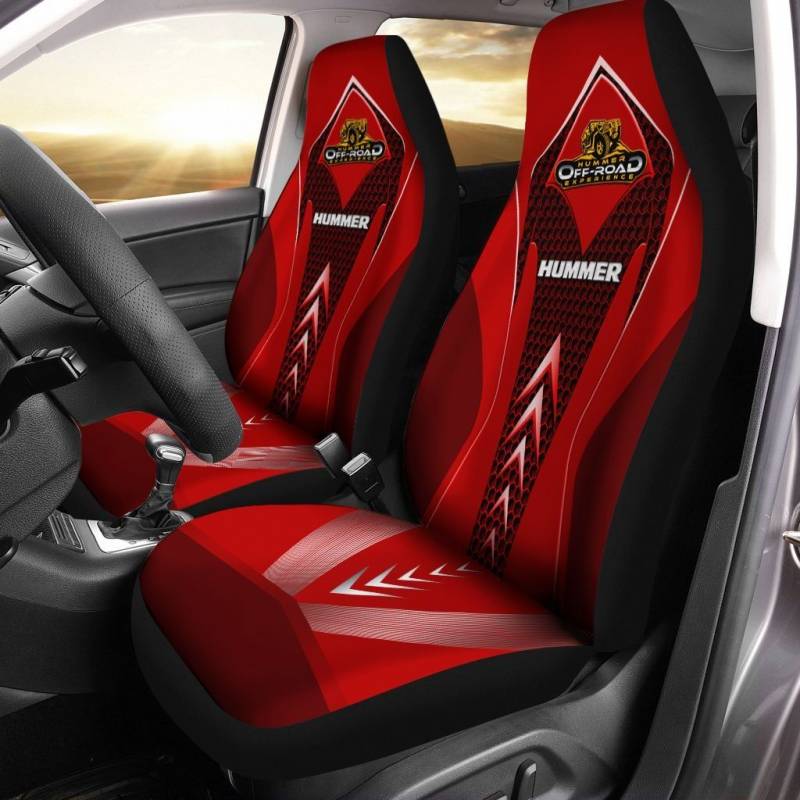 Hummer- BDA Car Seat Cover (Set of 2) Ver1 (White)