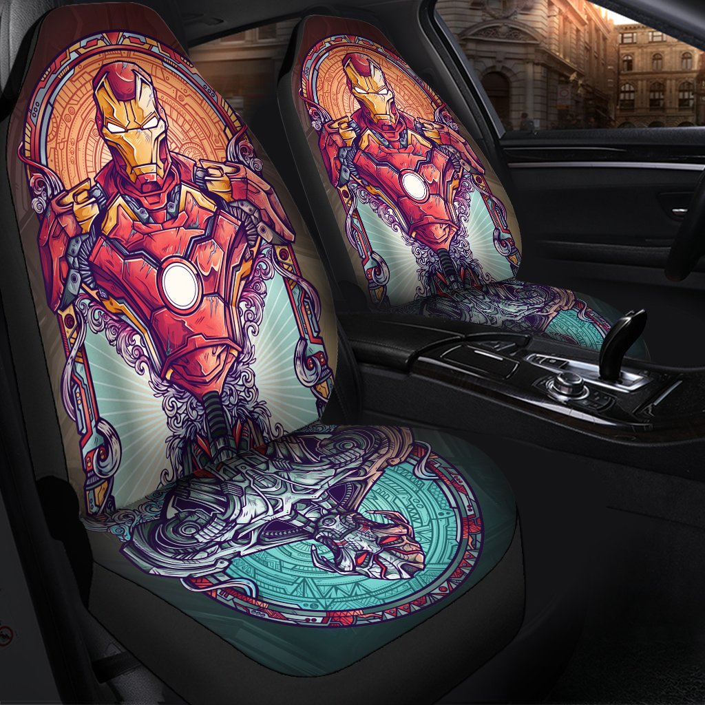 Iron Man Neon Seat Cover