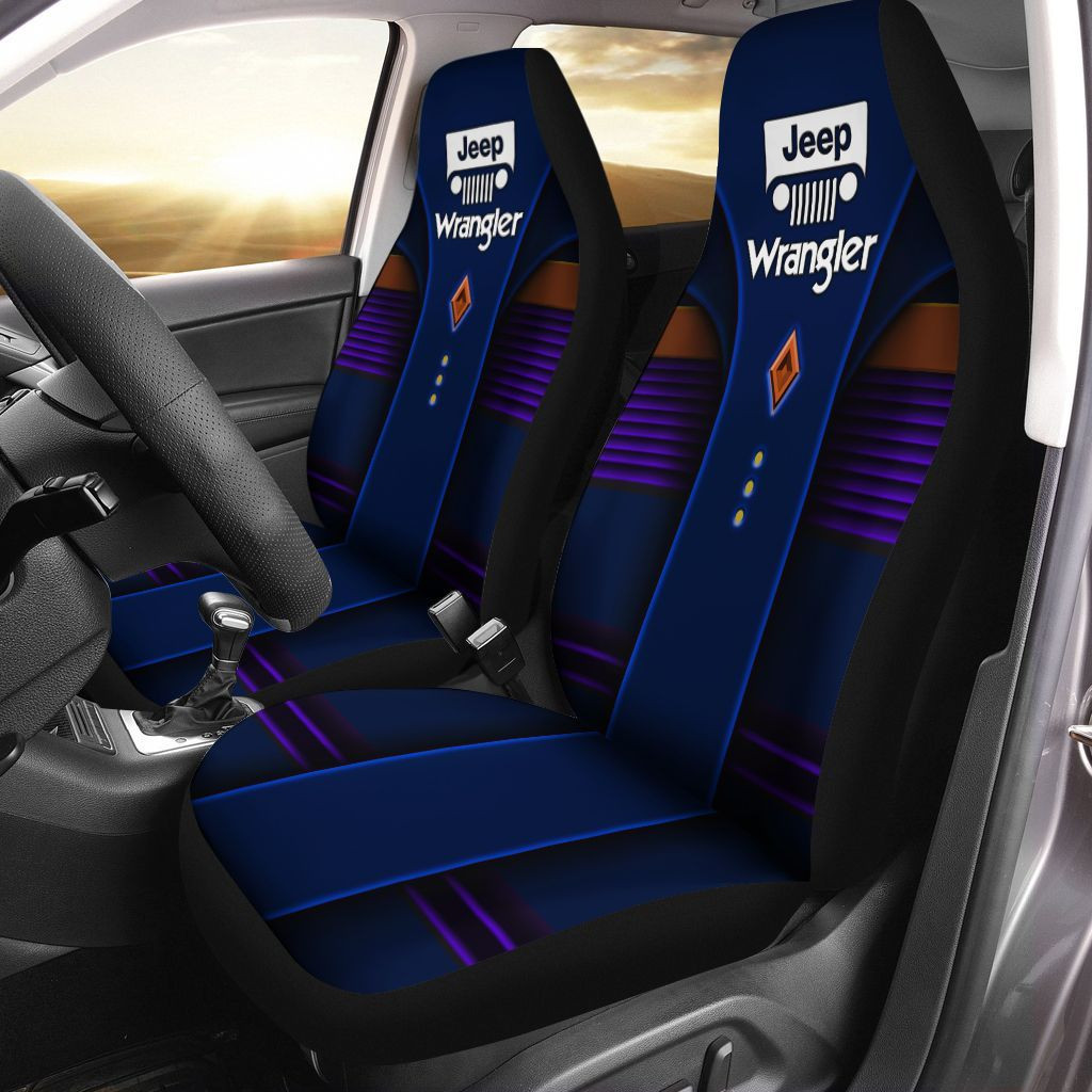 Jeep Wrangler Car Seat Cover (Set Of 2) Ver 16 (Green)