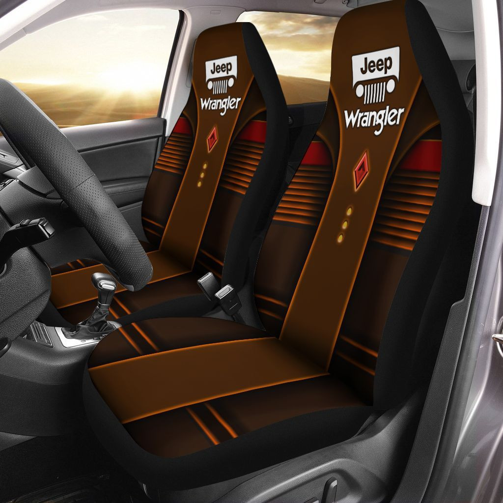 Jeep Wrangler Car Seat Cover (Set Of 2) Ver 14 (Yellow)