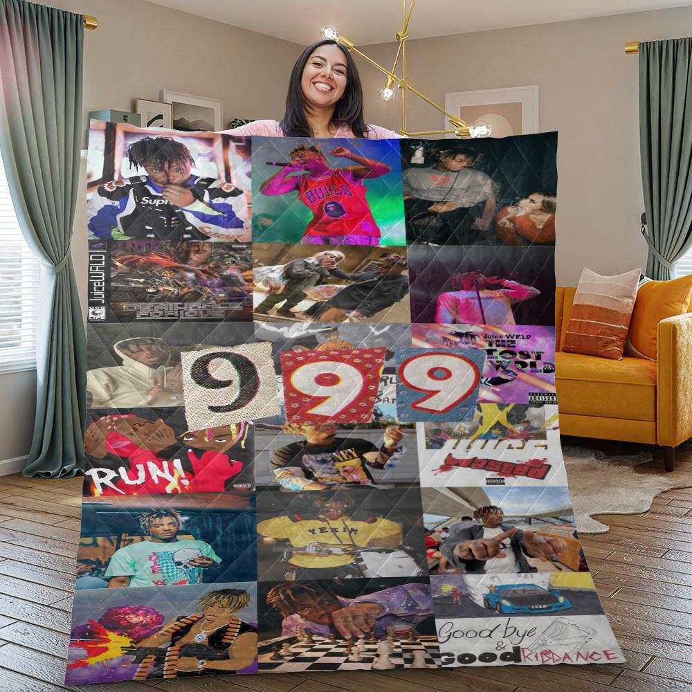 Juice Wrld Rapper 12 Fan Gift, Juice Wrld Rapper 999 Quilt Blanket 